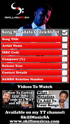 Free Song Metadata Guide | SkillMusicSA